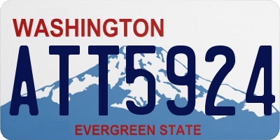 WA license plate ATT5924