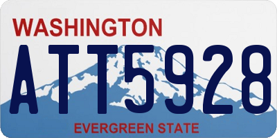 WA license plate ATT5928