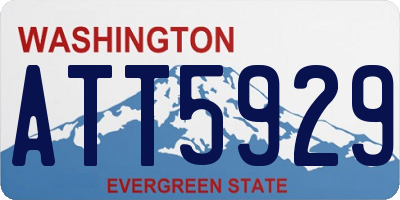 WA license plate ATT5929