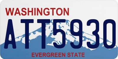 WA license plate ATT5930