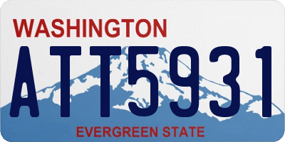 WA license plate ATT5931
