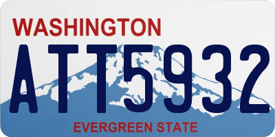 WA license plate ATT5932