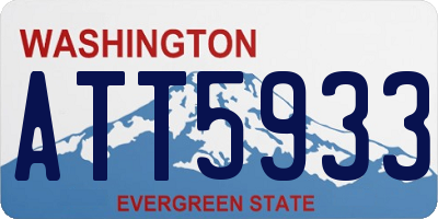WA license plate ATT5933