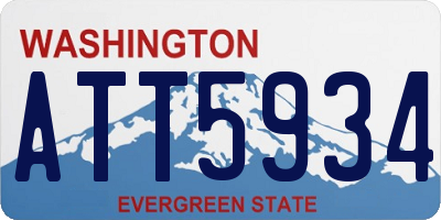 WA license plate ATT5934