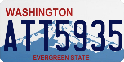 WA license plate ATT5935
