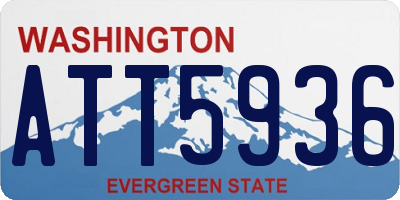 WA license plate ATT5936