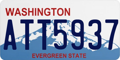 WA license plate ATT5937