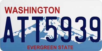 WA license plate ATT5939