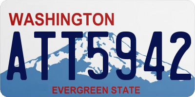 WA license plate ATT5942
