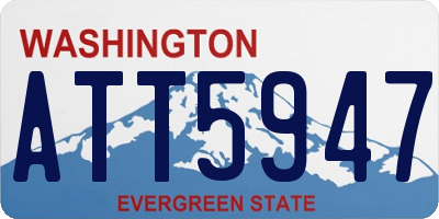 WA license plate ATT5947
