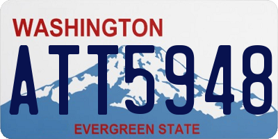 WA license plate ATT5948