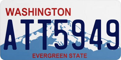 WA license plate ATT5949