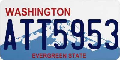 WA license plate ATT5953