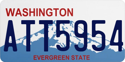 WA license plate ATT5954