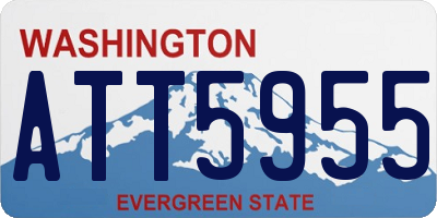 WA license plate ATT5955