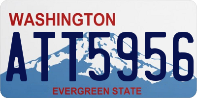 WA license plate ATT5956