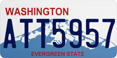 WA license plate ATT5957