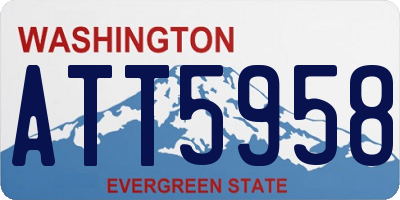 WA license plate ATT5958