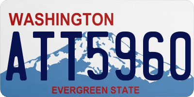 WA license plate ATT5960