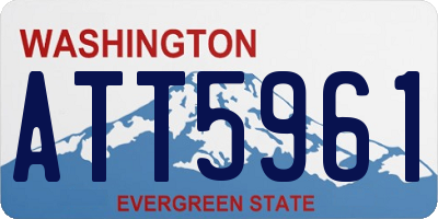 WA license plate ATT5961
