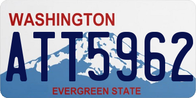 WA license plate ATT5962