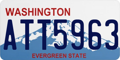 WA license plate ATT5963
