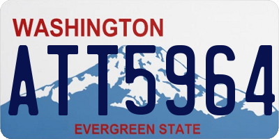 WA license plate ATT5964