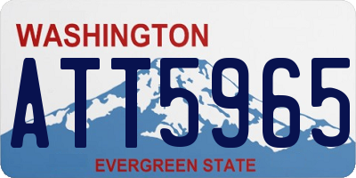 WA license plate ATT5965