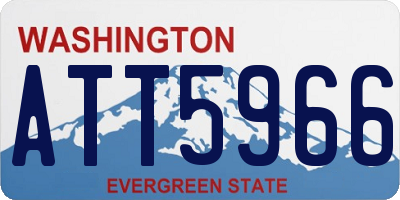 WA license plate ATT5966