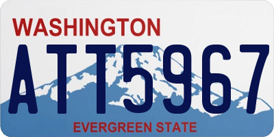 WA license plate ATT5967