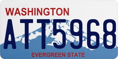 WA license plate ATT5968