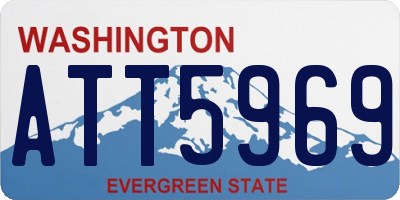 WA license plate ATT5969