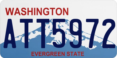 WA license plate ATT5972