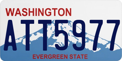 WA license plate ATT5977