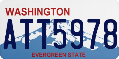 WA license plate ATT5978
