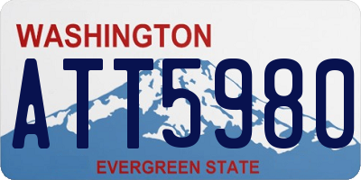 WA license plate ATT5980