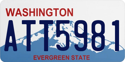 WA license plate ATT5981