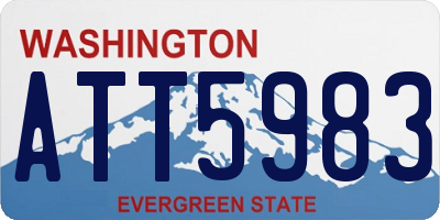 WA license plate ATT5983