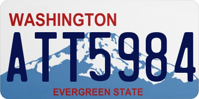 WA license plate ATT5984