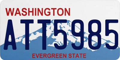 WA license plate ATT5985