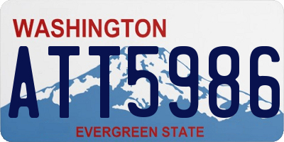WA license plate ATT5986