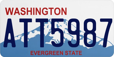 WA license plate ATT5987
