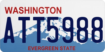WA license plate ATT5988