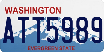 WA license plate ATT5989