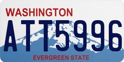 WA license plate ATT5996