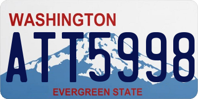 WA license plate ATT5998
