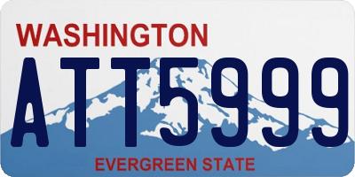 WA license plate ATT5999