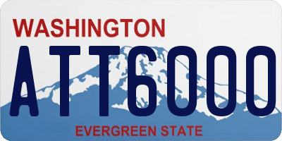 WA license plate ATT6000