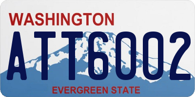 WA license plate ATT6002
