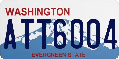 WA license plate ATT6004